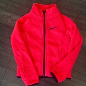 Bright pink Nike fleece zip up jacket
